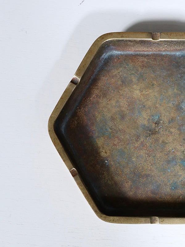 Mid-Century Modern Hexagonal Brass Tray, c.1960’s