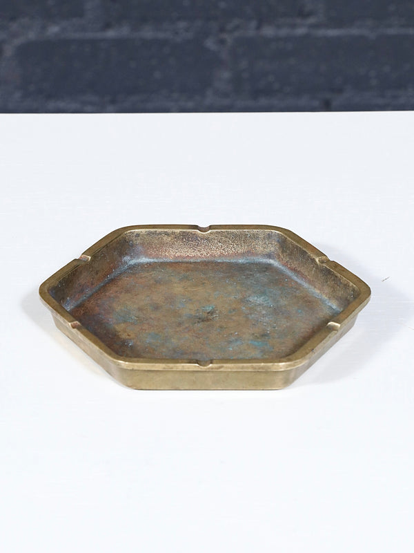Mid-Century Modern Hexagonal Brass Tray, c.1960’s