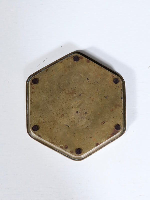 Mid-Century Modern Hexagonal Brass Tray, c.1960’s