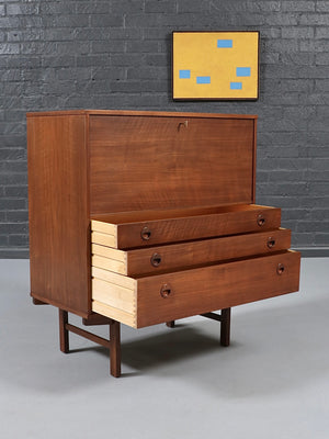 Scandinavian Modern Drop-Leaf Desk by Yngve Ekström for Dux, c.1960's