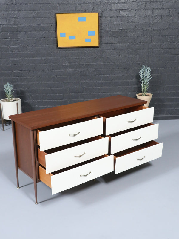 Mid-Century Californian Modern Two-Tone Lacquered & Walnut Dresser, c.1960’s