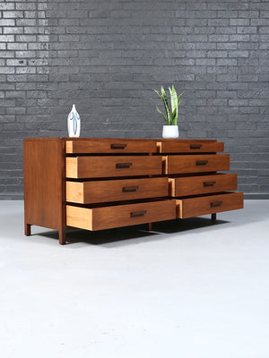 Mid Century Modern Walnut Dresser by Milling Road / Baker Furniture c.1960's