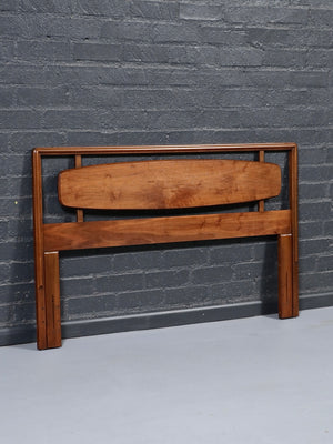 Full Size Mid Century Modern “Rhythm” Walnut Headboard by Lane, c.1960's