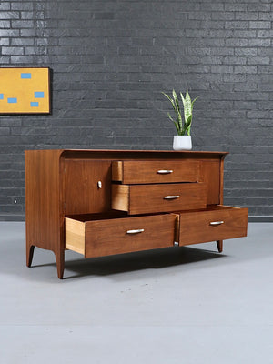 Mid-Century Modern “Profile” Walnut Credenza by John Van Koert for Drexel, c.1950's