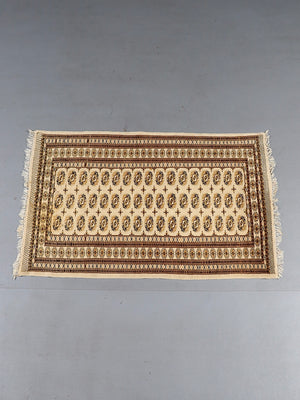 Vintage Pakistani Bokhara Hand-Knotted Wool Rug, c.1970’s