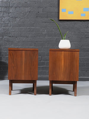 Pair of Mid-Century Modern Walnut Night Stands, c.1960’s