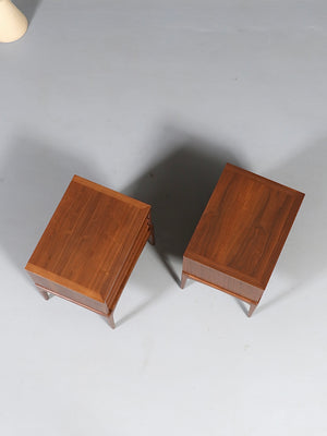 Pair of Mid-Century Modern “Rhythm” Walnut Night Stands by Lane, c.1960’s