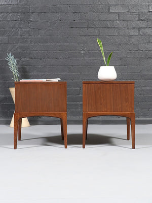 Pair of Mid-Century Modern “Rhythm” Walnut Night Stands by Lane, c.1960’s