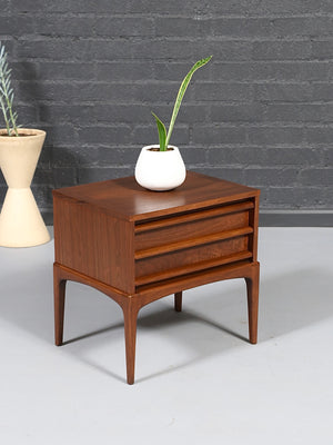 Pair of Mid-Century Modern “Rhythm” Walnut Night Stands by Lane, c.1960’s