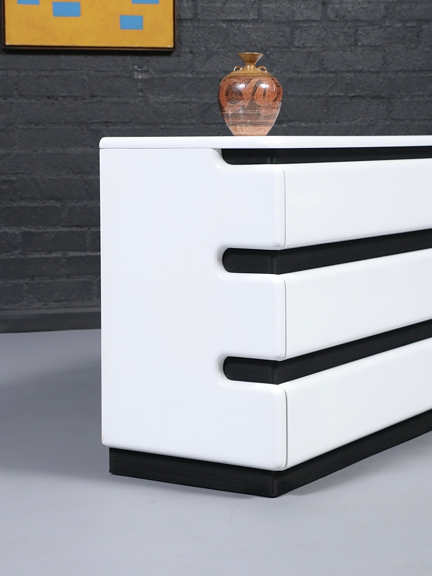 Vintage Post Modern Lacquered Dresser by Roger Rougier, c.1980's Vintage Supply Vintage Post Modern Lacquered Dresser by Roger Rougier, c.1980's Vintage Supply