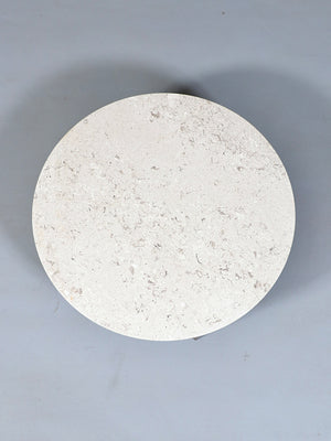 Mid-Century Modern Round Travertine Top Coffee Table, c.1960’s