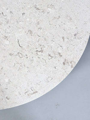 Mid-Century Modern Round Travertine Top Coffee Table, c.1960’s