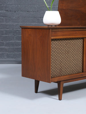 Mid-Century Sears Silvertone AM/FM Stereo Console w/ Turntable Credenza, c.1950’s