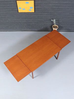 Expanding Danish Modern Draw-Leaf Dining Table by Henning Kjaernulf, c.1960’s