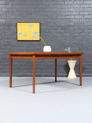 Expanding Danish Modern Draw-Leaf Dining Table by Henning Kjaernulf, c.1960’s