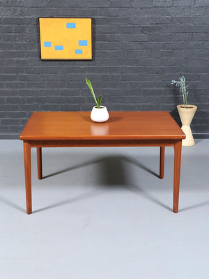 Expanding Danish Modern Draw-Leaf Dining Table by Henning Kjaernulf, c.1960’s