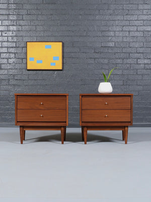 Pair of Mid-Century Modern Walnut Night Stands, c.1960’s