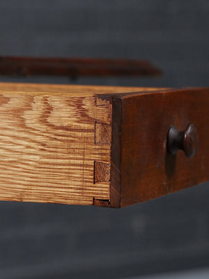 English Colonial Style Drop-Leaf Gateleg Table w/ Drawer, c.1940’s