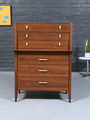 Mid Century Modern Profile Highboy by John Van Koert for Drexel, c.1950's