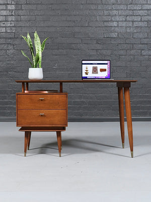 Mid Century Modern Two-Drawer Writing Desk, c.1960's