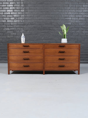 Mid Century Modern Walnut Dresser by Milling Road / Baker Furniture c.1960's