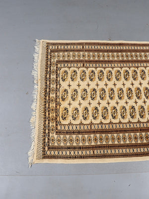 Vintage Pakistani Bokhara Hand-Knotted Wool Rug, c.1970’s