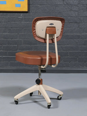 Mid-Century Japanese Industrial Swivel Office Chair by May Company, c.1970s