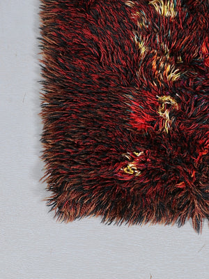 Finnish Modern Rya Rug “Tulikukka” by Satu Peura, c.1960’s