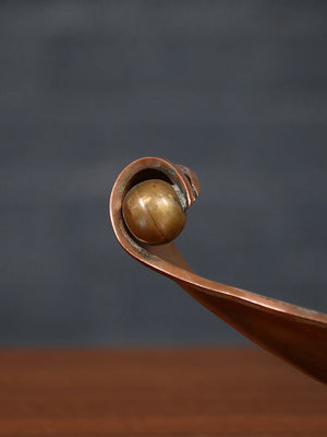 Mid-Century Mexican Modernist Footed Copper Tray by Los Castillos, c.1960’s