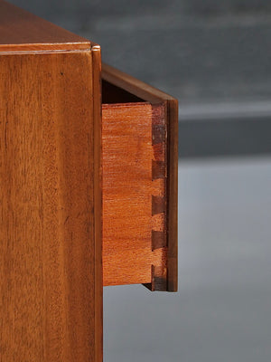 Pair of Mid-Century Modern Tiered Night Stands by Bookcase, c.1960’s