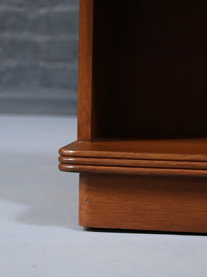 Pair of Art Deco Mahogany Tier Night Stands w/ Bookcase, c.1940’s