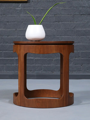 Mid-Century Modern Sculptural Round Pedestal Side Table by Heritage, c.1960’s