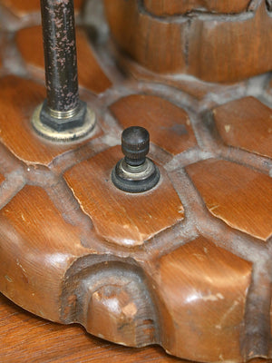 Vintage Hand Carved Colonial Style Town Watchman Table Lamp, c.1960’s