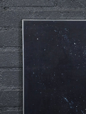 Signed 1974 Space Age Space Orbital Colony Painting by Connie Kish