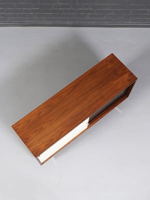 Mid-Century Modern Two-Tone Lacquered & Walnut Credenza, c.1960’s
