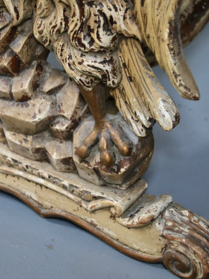 Vintage Belgian Baroque Revival Griffin & Pink Marble-Top Side Table, c.1940’s