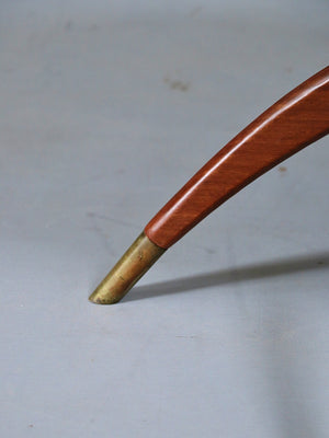 Vintage Hollywood Regency Style Brass Tray-Top Folding Side Table, c.1970’s