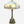 Antique Bronze Table Lamp & Original Painted Glass  Shade, c.1930’s