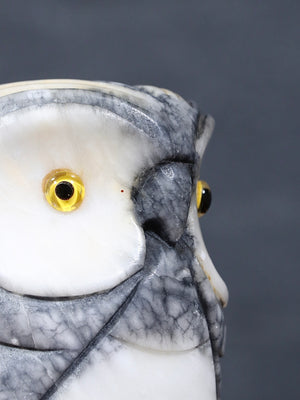 Pair of Mid-Century Modern Marble Owl Bookends, c.1960’s