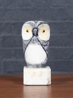 Pair of Mid-Century Modern Marble Owl Bookends, c.1960’s