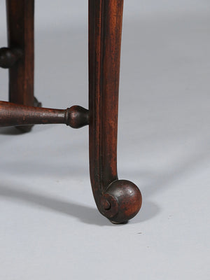 Italian Carved Mahogany Table w/ Foliate Scrollwork, Central Cartouche & Breccia Marble Top, c.1900’s
