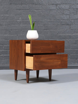 Single Mid-Century Modern Walnut Night Stands by American of Martinsville, c.1960’s
