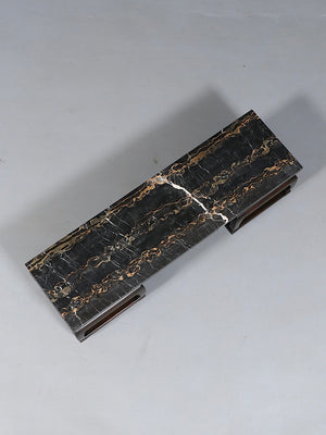 Mid-Century Portoro Black Marble Top Coffee Table by Baker, c.1950’s