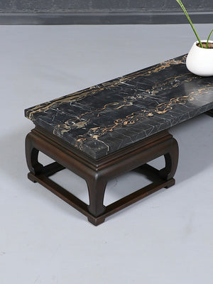 Mid-Century Portoro Black Marble Top Coffee Table by Baker, c.1950’s