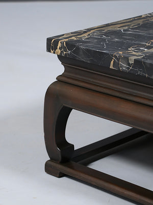 Mid-Century Portoro Black Marble Top Coffee Table by Baker, c.1950’s