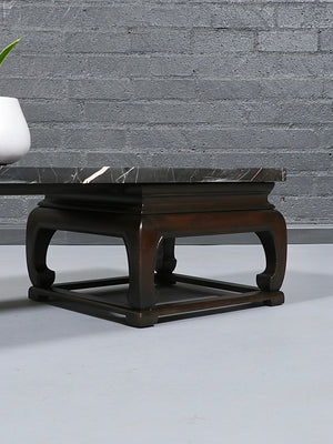Mid-Century Portoro Black Marble Top Coffee Table by Baker, c.1950’s