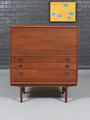 Scandinavian Modern Drop-Leaf Desk by Yngve Ekström for Dux, c.1960's