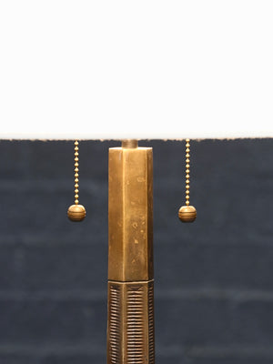 Antique Art Deco Patinated Brass Sunburst Floor Lamp, c.1960’s