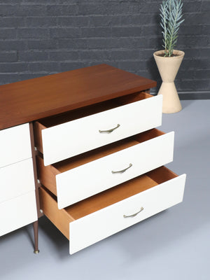 Mid-Century Californian Modern Two-Tone Lacquered & Walnut Dresser, c.1960’s