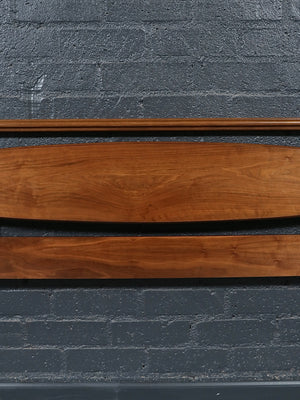 Full Size Mid Century Modern “Rhythm” Walnut Headboard by Lane, c.1960's